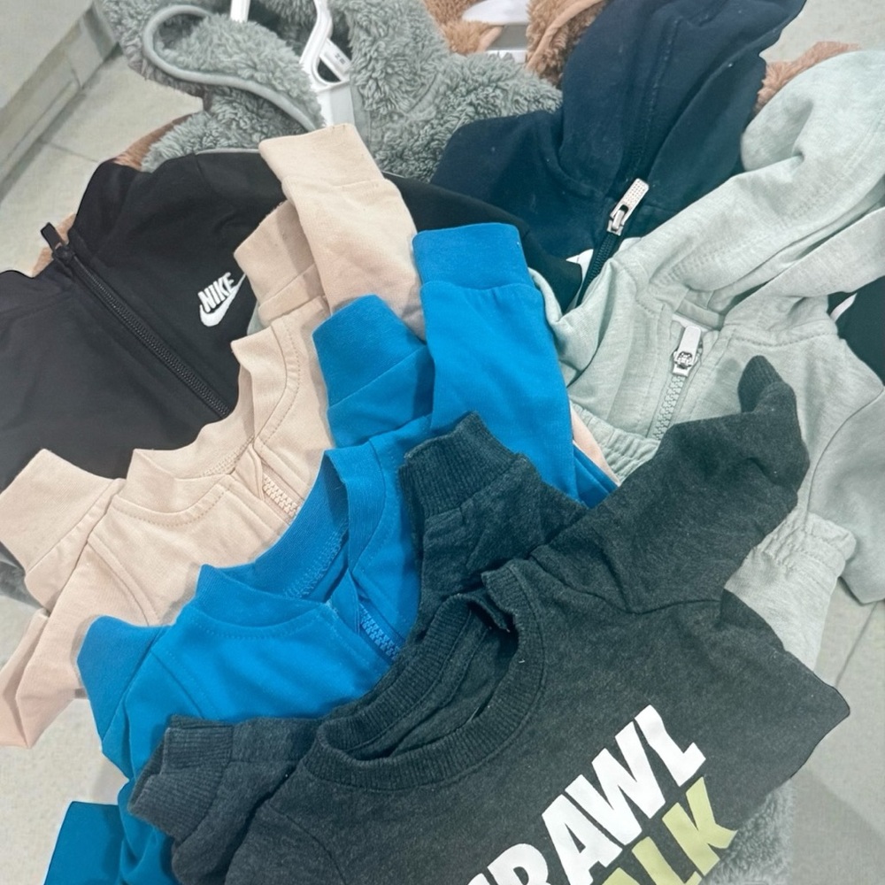 Nike Kids' Apparel Set in Black, Blue, and Gray